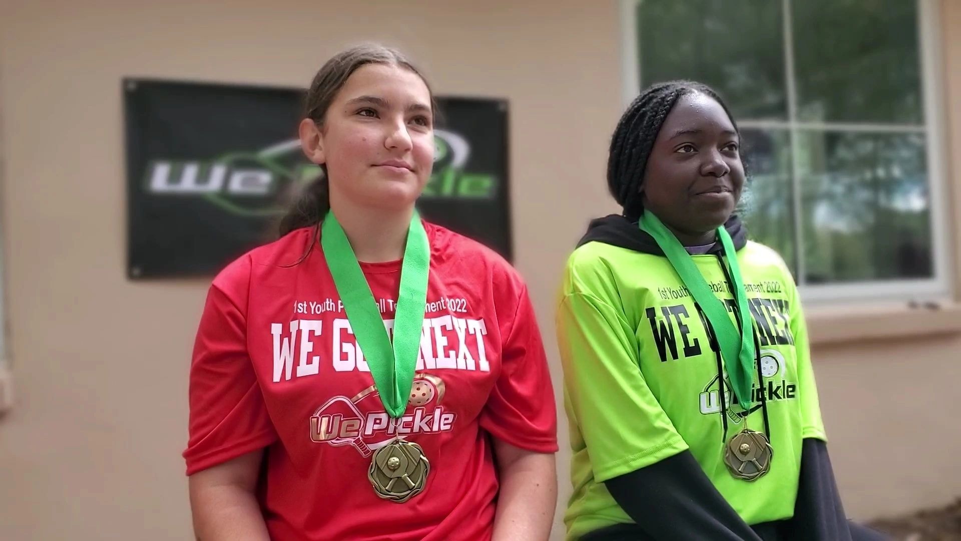 Young athletes with medals at WePickle tournament